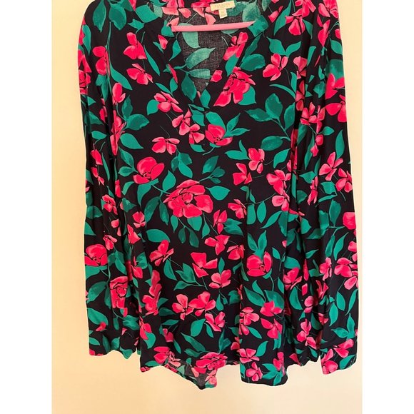 Talbot's Woman Floral V Neck Summer Top/Tunic- 2X - Picture 1 of 6